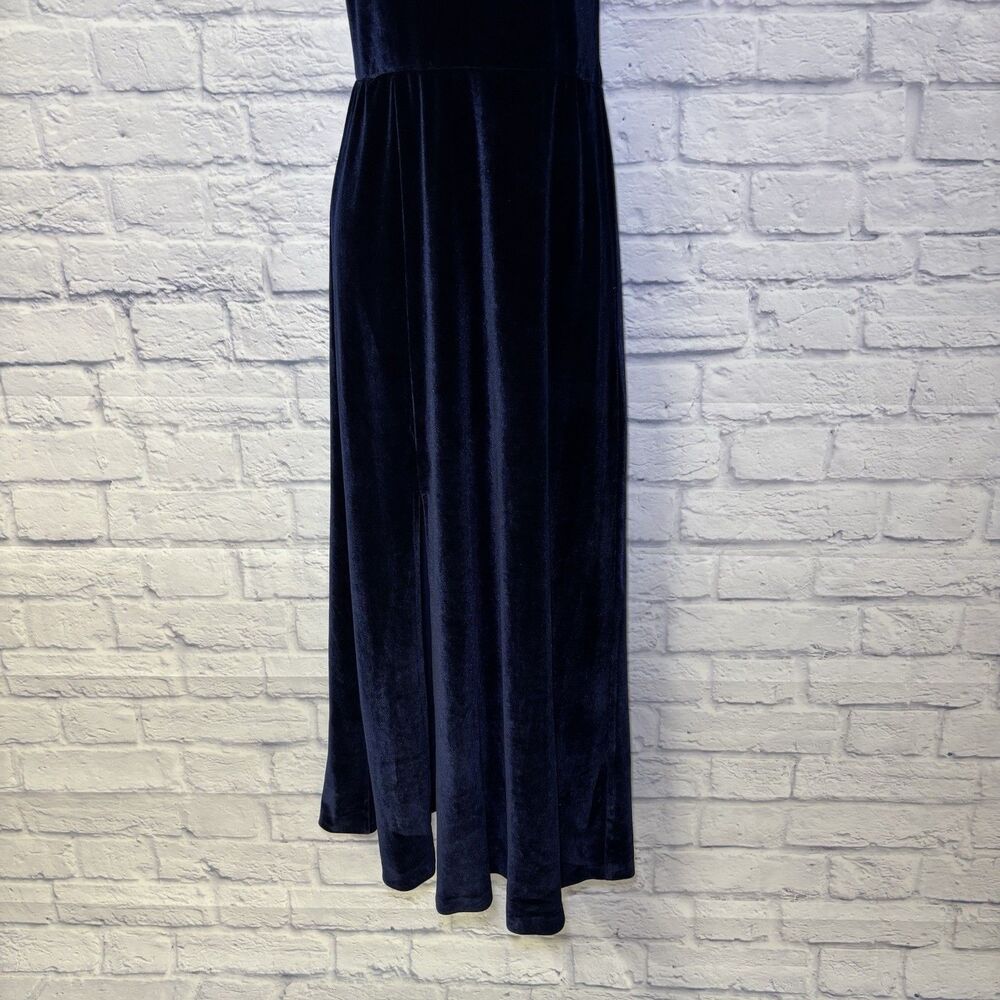 Baltic Born Tatiana Velvet One Shoulder Maxi Dress Medium Midnight Blue - Picture 9 of 16